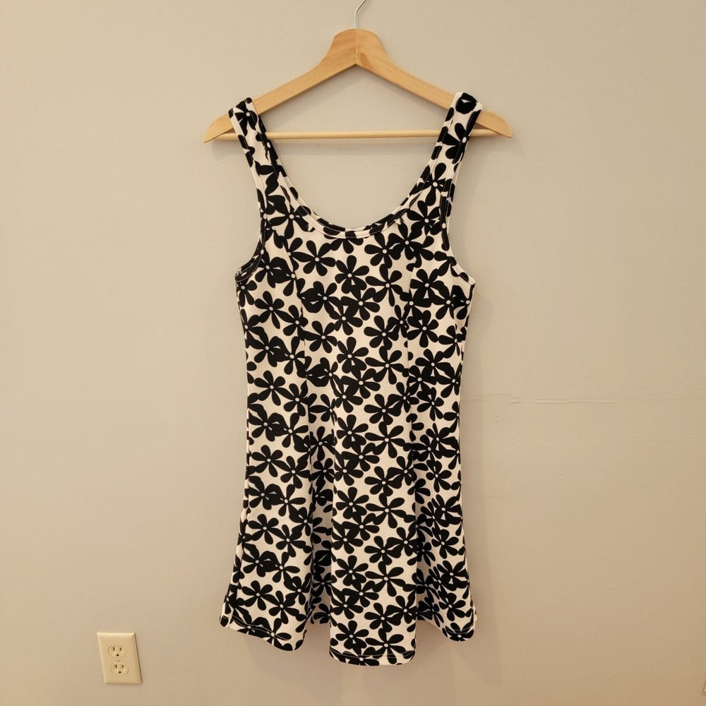 NWT 5th & Love Floral Dress Juniors Size XL Black White Boho Sleeveless Sundress